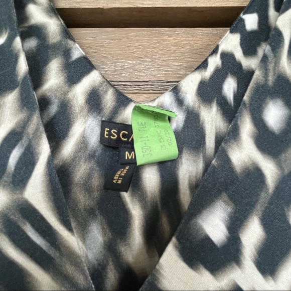 Escada blouse tank animal print rouched medium - Picture 8 of 14
